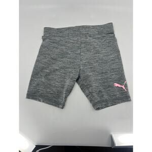 Girls Puma Bicycle Shorts Black and Gray Size 6